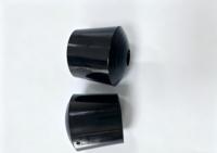 Embout de pied de meuble en caoutchouc noir de 32 mm, rond, à dessus ouvert, antidérapant, pour protection de sol, pour pieds de chaise et tubes métalliques de table