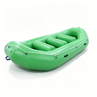 Bateau gonflable de 13 pieds, nouvelle version très vendue, auto-vidangeant, pour 6 à 8 personnes, résistant à l'usure, aux UV, avec plancher renforcé