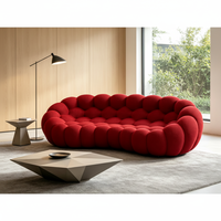 Canapé sectionnel 3 places en tissu, design moderne et créatif, avec forme moulée, ensemble de luxe en éponge pour la vente en gros
