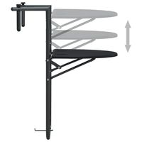 Table d'appoint réglable en osier PE-HD Table d'appoint de jardin pliante et suspendue pour balcon