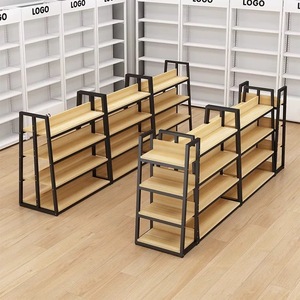 Exhibidor de Cosméticos Personalizado de Madera y Metal Resistente con 4 Estantes, Mueble de Tienda Independiente - Product Image 2