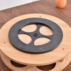 Estante giratorio de bambú para especias, bandeja redonda para condimentos de cocina, soporte giratorio para almacenamiento de especias para cocinar - Product Image 4