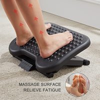 Repose-pieds réglable en plastique, 2022 °, masseur pour les pieds, fonctionne sous le bureau, avec 3 positions de hauteur à 30 degrés