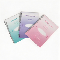 Carnet à spirale A5 personnalisé en gros, couverture transparente en PP, carnet vierge en gros pour fournitures scolaires