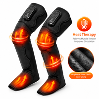 Bottes de récupération par compression d'air Eveekon pour les jambes entières, bottes de compression sans fil avec dispositifs de massage chauffants pour les pieds et les genoux