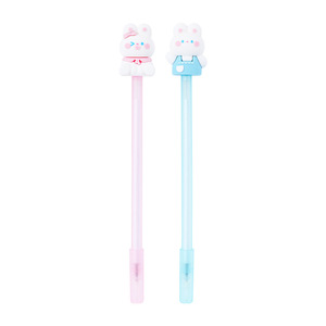 Cute Rabbit Gel Pen Pink Blue Metal Tip Office School Use - Product Image 5