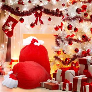 In Stock <b>Large</b> <b>Santa</b> Sack Gift Bag Velvet Drawstring Christmas Sack for Xmas Present Storage Holiday Decoration - Product Image 4