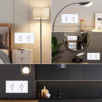 LangYeao 2'li 157 EU Duvar Prizi 16A Tip C+USB Temperli Cam 4 Renk Yatay Dikey Montaj Güvenli Kapak Tasarımı
