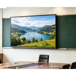 กระดานอัจฉริยะดิจิทัล 65 75 86 98 นิ้ว 4K LCD ไวท์บอร์ดแบบอินเทอร์แอคทีฟ หน้าจอสัมผัส จอแบน สำหรับการประชุม การสอน รับผลิตแบบ OEM - Product Image 3