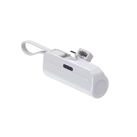 Mini batteries externes portables en gros, type C, câble intégré, affichage LED, chargeur de batterie, mini batterie externe personnalisée 5000 mAh
