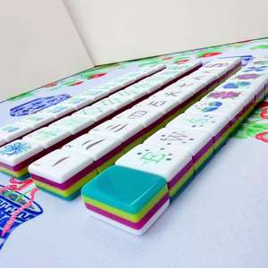 American Lagoon Luxury <b>Mahjong</b> Tile <b>Set</b> for Adults Custom 160 Tiles Acrylic Engraved Foldable Entertainment Christmas Gift - Product Image 5