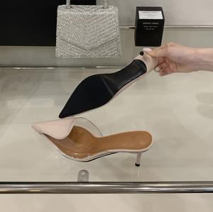 여성용 <span class=keywords><strong>2025</strong></span> PVC 샌들 7CM 파티 신발 미끄럼 방지 기능 패션 트렌드 봄/여름 시즌 샌들 팜므 - Product Image 5