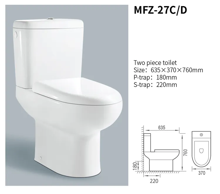 Medyag Ce Standaard Keramische Tweedelige Toiletspoeling Sanitair Badkamer Wc Toiletten