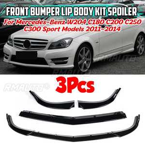 <b>For</b> Mercedes Benz C CLASS W204 C180 C200 C220 C250 C300 2011-2014 <b>Car</b> Front Bumper Splitter Lip Spoiler Body Kit <b>Diffuser</b> - Product Image 1