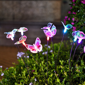Xuhe <b>Solar</b> <b>Butterfly</b> Lamp RGB Color Changing Outdoor Garden Decorative <b>Light</b> Stake Lawn Plug In Lighting - Product Image 1