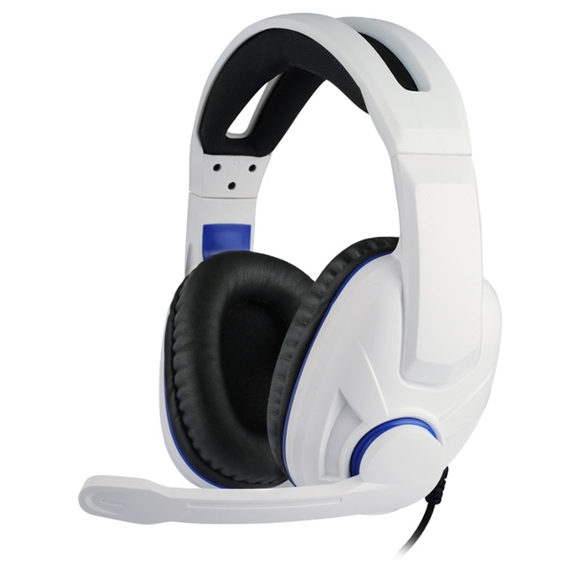 Wired Headphones With 3D Microphone Surround Sound Earphones Gaming Headset for PS5 Xbox One PC -- White