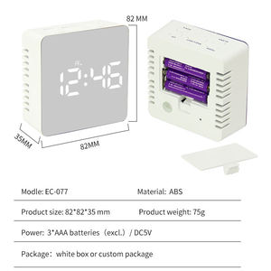 Đầu giường phòng New Home kỹ thuật số Cổ Điển Trung Quốc Nhà Gương mặt lịch bảng thông minh mini xách tay dễ thương bàn lớn LED đồng hồ báo thức - Product Image 2