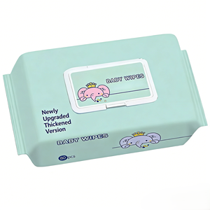 Großhandel Weijing M-195 Umweltfreundliche Spülbare Baby Hand- und Gesichtstücher 80 Stück Sanfte Extra Weiche Vliesstoff-Formel für Empfindliche Haut - Product Image 1