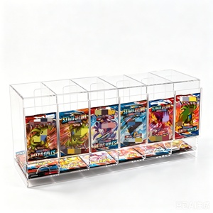 Distributeur de boosters en acrylique transparent (lot de 6) compatible avec les cartes Pokémon et autres cartes à collectionner - Product Image 1