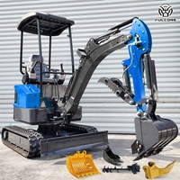 Mini-excavatrice FULCORE entièrement personnalisable avec chenilles en caoutchouc et largeur de châssis réglable pour le creusement de fondations
