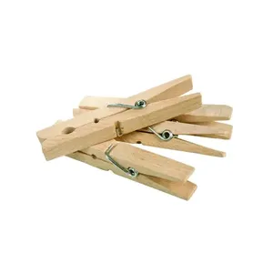 Mollette Decorative ecolivanti per vestiti in legno FSC per armadio-per uso domestico multiplo (carta in metallo di plastica di legno) - Product Image 1
