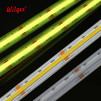 Lampu Strip LED COB Kecerahan Tinggi IP67 Tahan Air Lapisan Silikon 12mm Pita Fleksibel 24V Tanpa Titik Cahaya Seragam CRI>90 5 Tahun