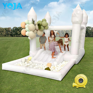 Château gonflable avec toboggan pour l'extérieur et l'intérieur, durable et amusant, taille 5x3m, capacité 100-500kg, garantie 1 an - Product Image 1