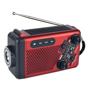Radio d'urgence à manivelle solaire LED avec lampe de poche, haut-parleur intégré et <span class=keywords><strong>chargeur</strong></span> de téléphone portable <span class=keywords><strong>USB</strong></span> - Product Image 2