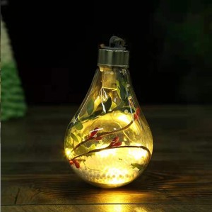 Bola de Navidad transparente LED hecha a mano, Bombilla de simulación creativa, decoración de árbol de Navidad, Bola de plástico colgante, Navidad - Product Image 6