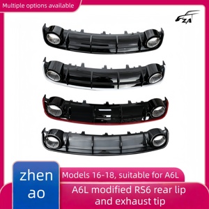 Accessori Posteriori Stile <span class=keywords><strong>RS6</strong></span> Completamente Neri per <span class=keywords><strong>Audi</strong></span> A6L Modelli 16-18, Versioni Standard/Sport - Product Image 2