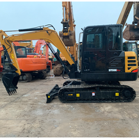 Mesin Penggalian Tanah Berkinerja Tinggi Terlaris, Excavator Crawler SY55C Kapasitas Bucket 0.21m³ untuk Penggalian dan Pemindahan Tanah