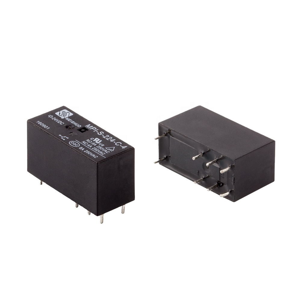 Meishuo производитель MPI-S-224-C-4 8A 12A 16A 18VDC 5pins 8pins электрическое реле высокой мощности Миниатюрные pcb реле общего назначения