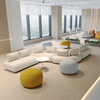 Canapé de réception moderne et créatif, style unique, siège de détente, canapé modulaire en tissu, adapté pour les halls d'hôtel et les zones d'attente