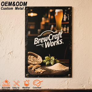 Insegna di Benvenuto Personalizzata con Logo, Cartello Pubblicitario in Metallo con Scritta Elegante per Ingresso Boutique - Product Image 1