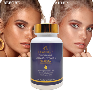 Label pribadi LANORIENT Vitamin C Collagen suplemen kesehatan pemutih kulit kapsul kecantikan Glutathione untuk wanita