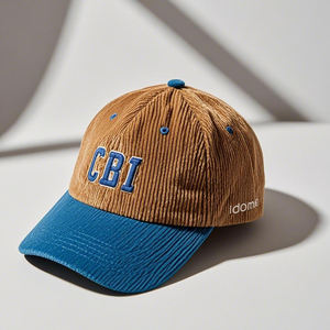 Casquette personnalisée en velours côtelé à 5 panneaux Casquettes de baseball décontractées à bord court Chapeau de papa vintage non structuré Chapeaux de camionneur Hip Hop - Product Image 2