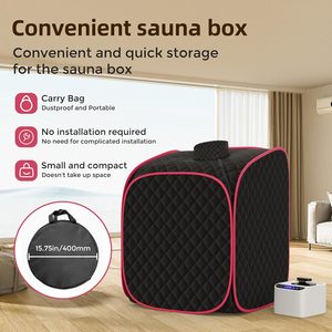 Sauna Portátil de Infrarrojos Lejanos con Logotipo Personalizado, Calefacción Eléctrica para Uso en Casa u Oficina, Negra con Detalles Rosados - Product Image 4