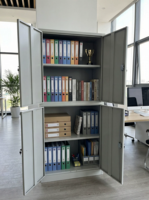 Armoire de bureau combinée et classeur en acier robuste avec serrure électronique sécurisée pour usage domestique et commercial