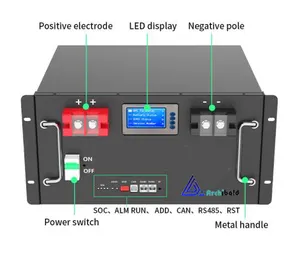 Fornecimento de fábrica 10KWH 20KWH Rack Mount Solar Lifepo4 Bateria de lítio para sistemas de armazenamento solar doméstico