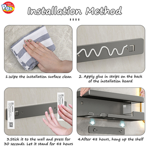 多功能无穿孔马桶储物架，带鼓风机支架洗漱用品和卷筒纸巾架 - Product Image 2