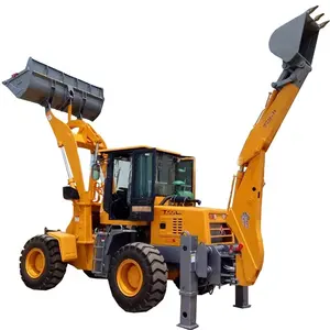 Dig Loader Forklift Two head busy engineering construction Loader project feeding machine