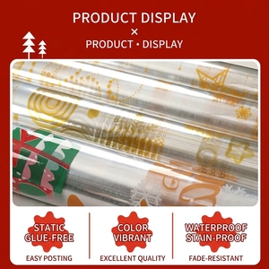 <span class=keywords><strong>Film</strong></span> adhésif statique moderne en PP écologique pour Noël, idéal pour balcon, maison, chambre, bureau, centre commercial, décoration de fêtes - Product Image 3