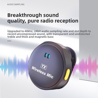 Microphone Lavalier Omnidirectionnel Sans Fil Q9 avec Fixation Magnétique, Écran Numérique et Boîtier de Charge pour Capture Audio et Réduction du Bruit