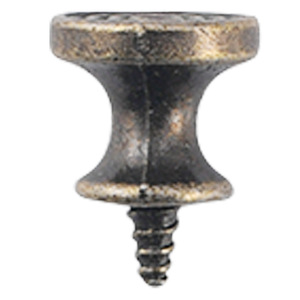 Tirador y pomo redondo de aleación de zinc bronce para muebles, cajones, tradicional, duradero, de un solo orificio - Product Image 5