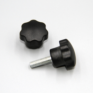 OD 25Mm Màu Đen Nylon Máy Công Cụ Sao Xử Lý Brass Chèn Tay Quay Rắn Núm Nhựa - Product Image 1