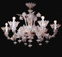 Éclairage moderne en verre fleur bras décoration Offre Spéciale luxe lampe lustre art fait à la main en verre de murano lustre en verre