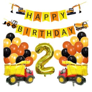 Forniture per feste di compleanno di costruzione forniture per feste di compleanno di camion di costruzione di 3 anni per decorazioni per il 3 ° compleanno dei ragazzi - Product Image 3