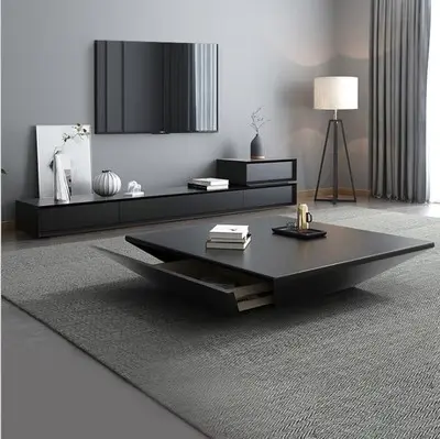 Modern living room Nordic coffee table TV cabinet combination simple small apartment floor cabinet