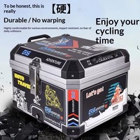 Superbe coffre de moto pour le transport quotidien, les voyages et les longues distances – Boîte arrière en PP détachable pour rangement