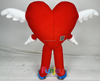 Costume gonflable rouge en forme de cœur pour adulte, 2 et 2,6 m, costume amusant pour Halloween, Saint-Valentin, fête de Noël